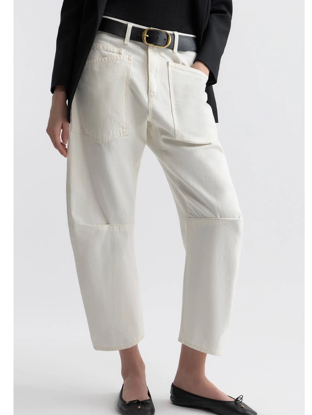Nili Lotan Shon Jeans Cotton Cream Size 31